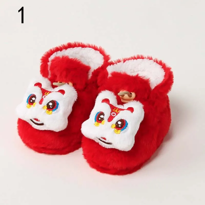 جديد الخريف الشتاء سميكة السنة الجديدة عيد الميلاد الكرتون أحذية المشي الطفل