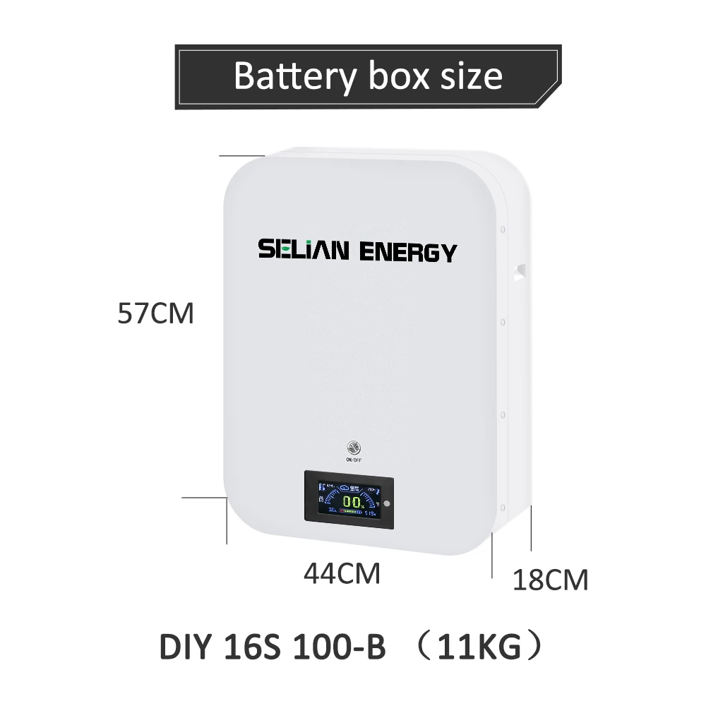 48V DIY battery Kits 16S 100ah LiFePO4 Battery Case with JK Smart BMS JK  51.2V Wall Mounted Box for EVE/CALB/CALT 100A cells