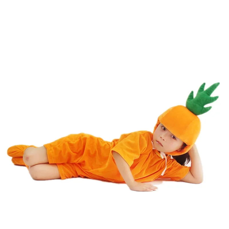 Boy Girl kids fruit vegetable costume set for Halloween dress up party and rode play cosplay gramicito watermelon carrot