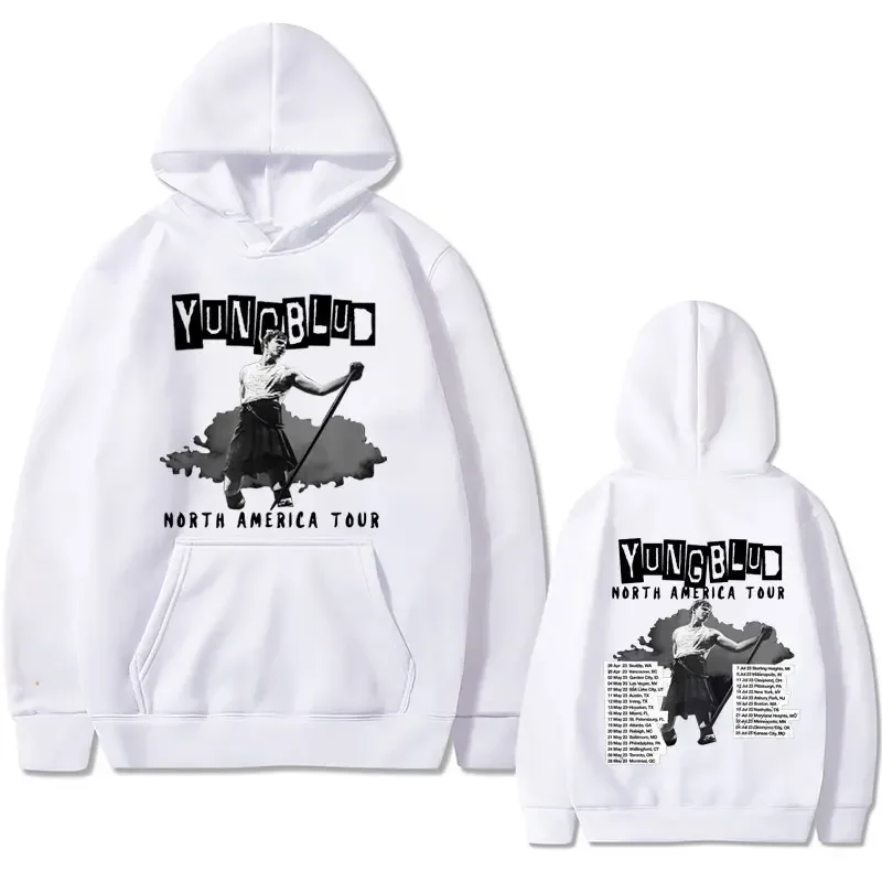 Rock Singer Yungblud 2023 World Tour Graphic Hoodie Unisex Oversized Sweatshirt Male Vintage Clothing Men Fleece Cotton Clothes