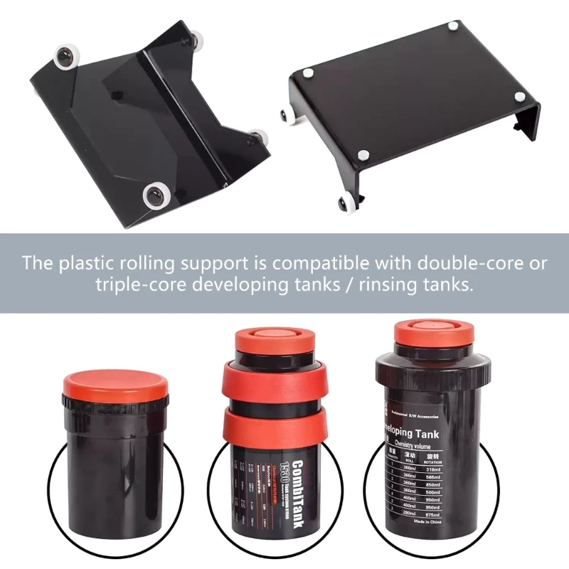 Darkroom Film Processing Development Supplies Manual Rolling Rinse Holder 77JC