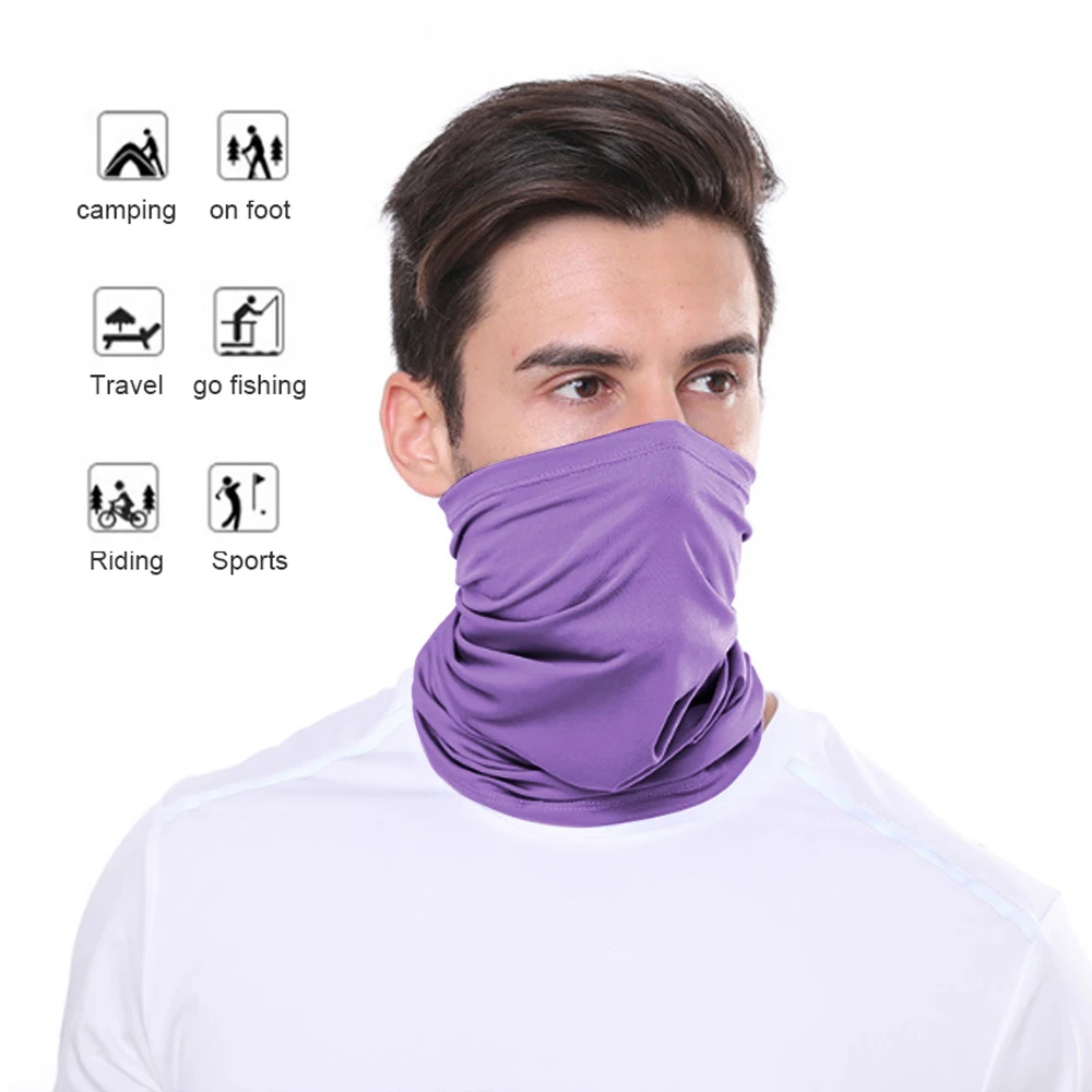 Silk Scarf Unisex Magic Scarf Outdoor Sports Bicycle Headband Bike Cycling Balaclava Neck Tube Warmer Riding Bandanas Face Mask
