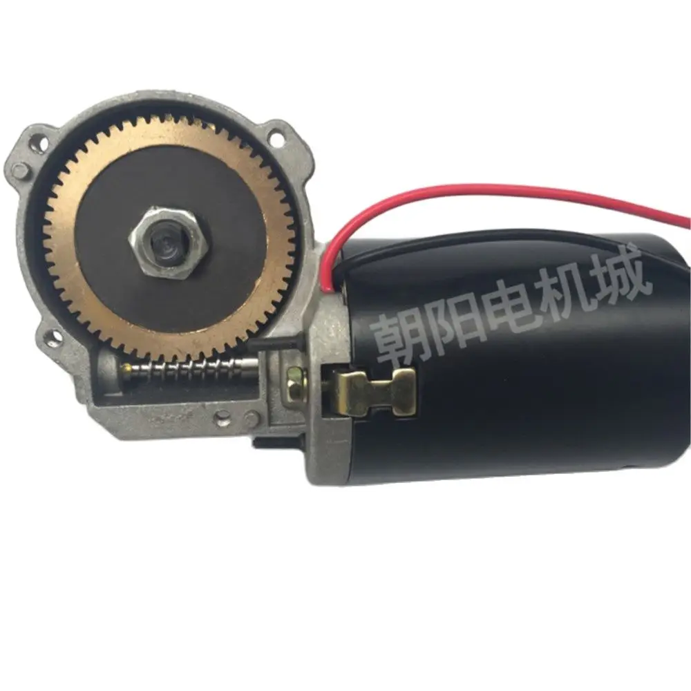 Self-locking Worm Gear and Worm Motor 12 v / 24 v Dc Gear Motor Copper Turbine Shaft Keyway Washing Message Speed