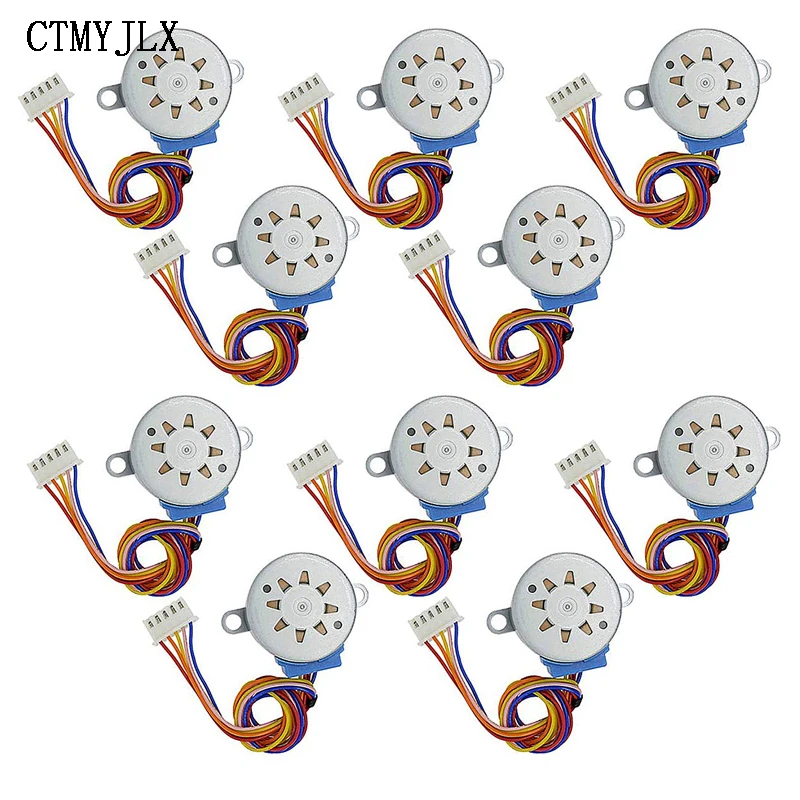 10pcs 28BYJ-48 DC 12V/5V Stepper Motor Lead 25cm Reduction Step Gear Stepper Motor 4 Phase 28byj 28byj48 For Arduino Diy Kit