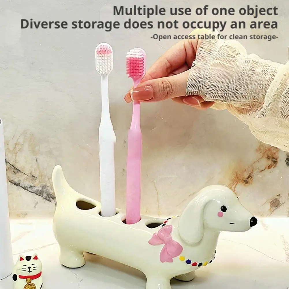 A Dachshund With Toothbrushes Growing Out Of Its Back — photograph 2