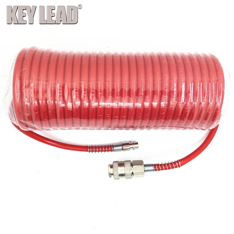 

KEYLEAD Telescopic PU Hose 6M Pneumatic Air Hose Tube Air Compressor Tool with European Style EU Male and Female Quick Connector