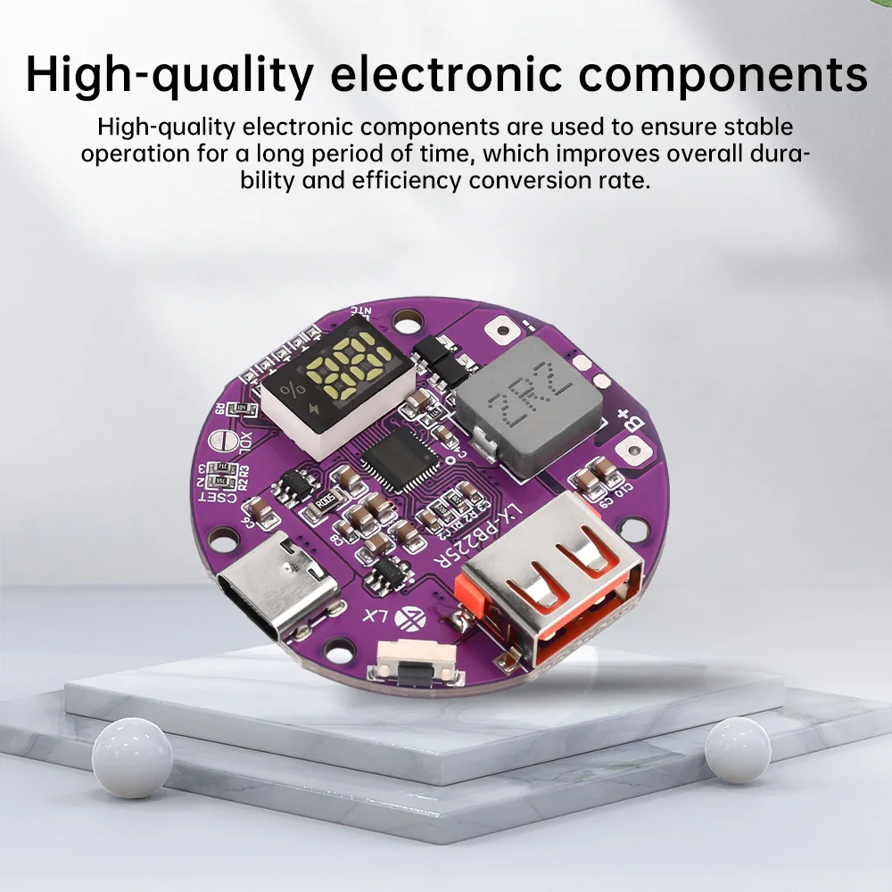 22.5W Digital / LED Display Fast Charging Mobile Power Bank Module Type-C USB Circuit Board Support PD/QC/AFC/FCP/SCP/VOOC