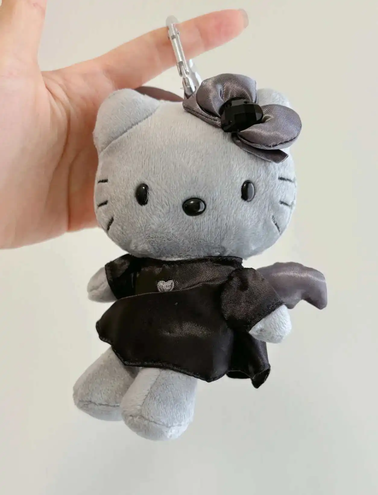 

Cute Anime Figure Kuromi Ugly Fish Full Black Dark Gray Carbon Black Series Plush Keychain Pendant Toy Bag Decor Gift For Fans