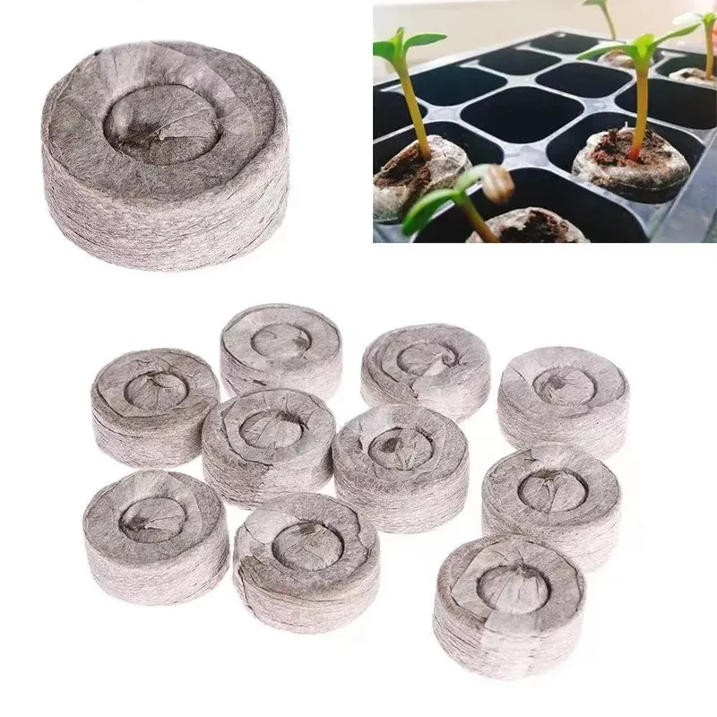 Cultivate Nutrient Soil Non-Woven Seedling Blocks, Compress Peat Seed Starting Plugs, Seeds Starter Pallet, Seedling Soil Block