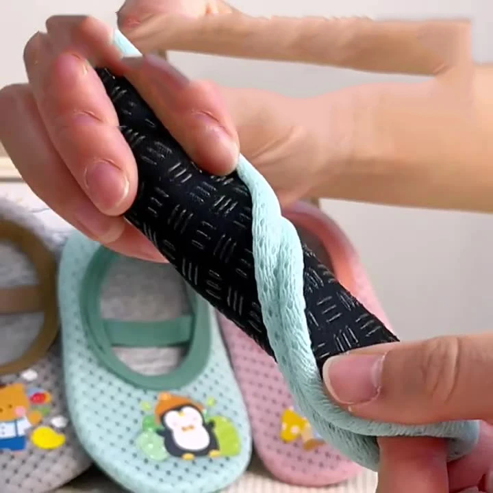 Cotton Baby Anti-slip Boat Socks For Boys Girls Low Cut Floor Kids Toddler Sock With Rubber Grips For 0-5Years