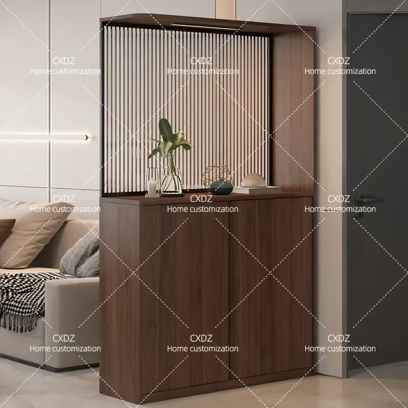 Home Entrance Shoe Cabinet Integrated Living Room Partition Screen Front Door Storage Locker 7W41