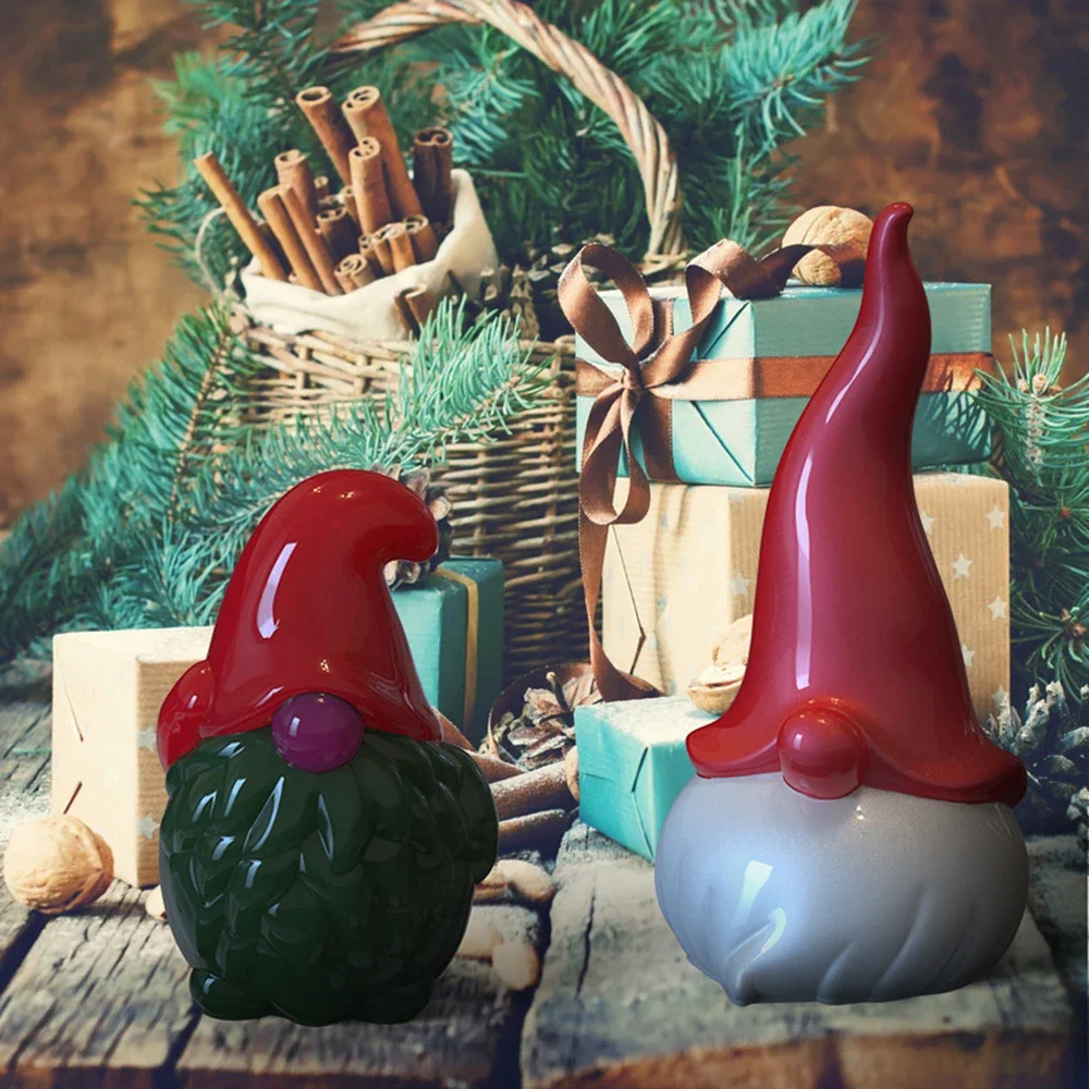 Molde de velas de silicona de Papá Noel de Navidad 3D, molde de Chocolate con forma de Papá Noel, vela con forma de escultura de Papá Noel de Navidad, aromaterapia