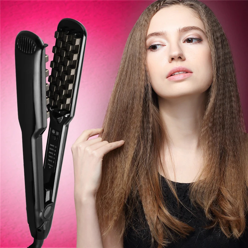 

3d Grid Hair Crimper Ceramic Professional Hair Fluffy Corrugated Curler Flat Iron Corn Hair Splint Perm Fluffy Splint Flat Iron