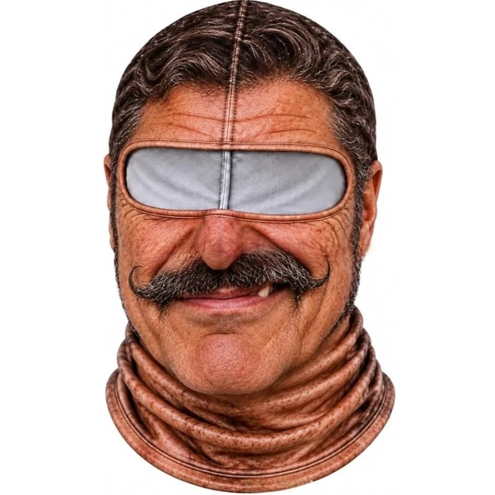 3D Printed Face Neck Gaiter Windproof Design Warm Fabric Winter Windproof Mask Full Coverage Dralon Material Full Face Balaclava