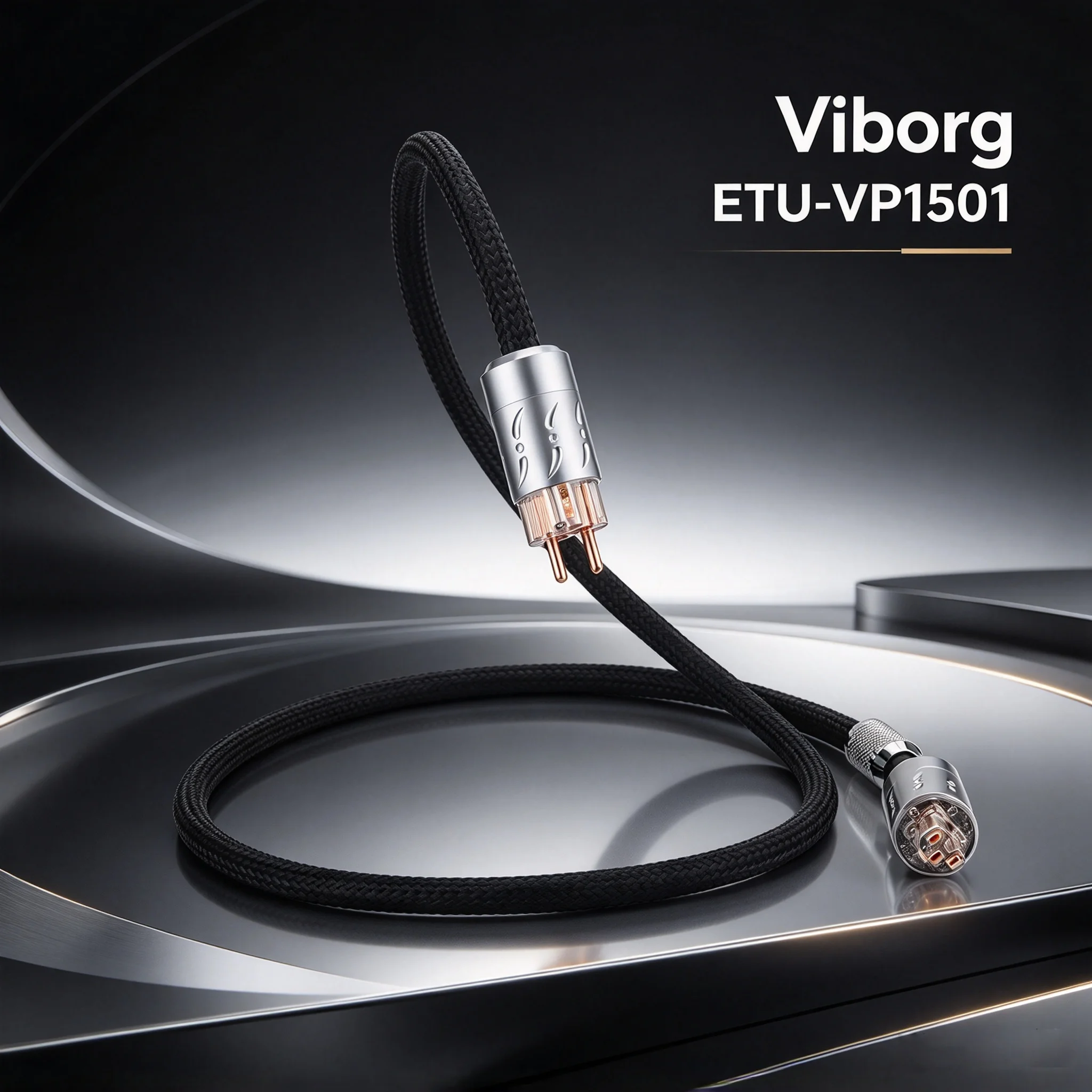 Viborg ETU-VP1501 Hi-End OFC Copper Schuko Power Cord Cable HIFI Extension Power Cable for Audio And Hi-Fi Equipment