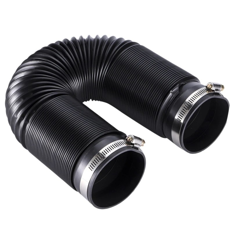 Universal Flexible Car Engine Cold Air Intake Hose Inlet Ducting Feed Tube Pipe With Connector