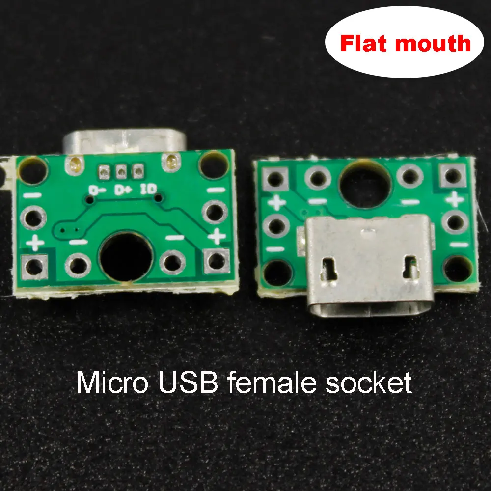 1PCS Horizontal Micro Female Socket PCB Board USB Welding Board Android MICRO usb female Socket Charging Phone Plug