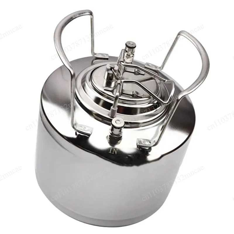 Pressure Barrel for Beer, Soda, Wine Making Homebrew Keg, Secondary Fermentation Vessel, 6L Stainless Steel Keg