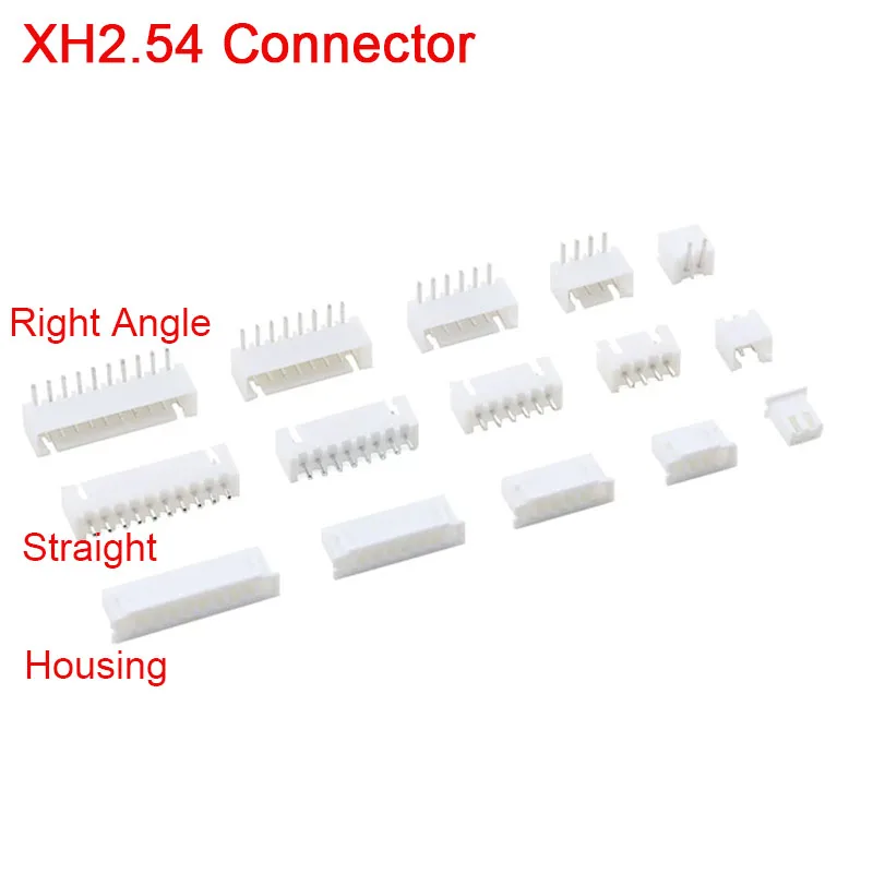 50Pcs/10pcs XH2.54 Connector 2.54MM 90 Degree Right Angle Pin Header/Terminal/Housing Wire Connectors 2P 3P 4/5/6/7/8/9/10P 12P