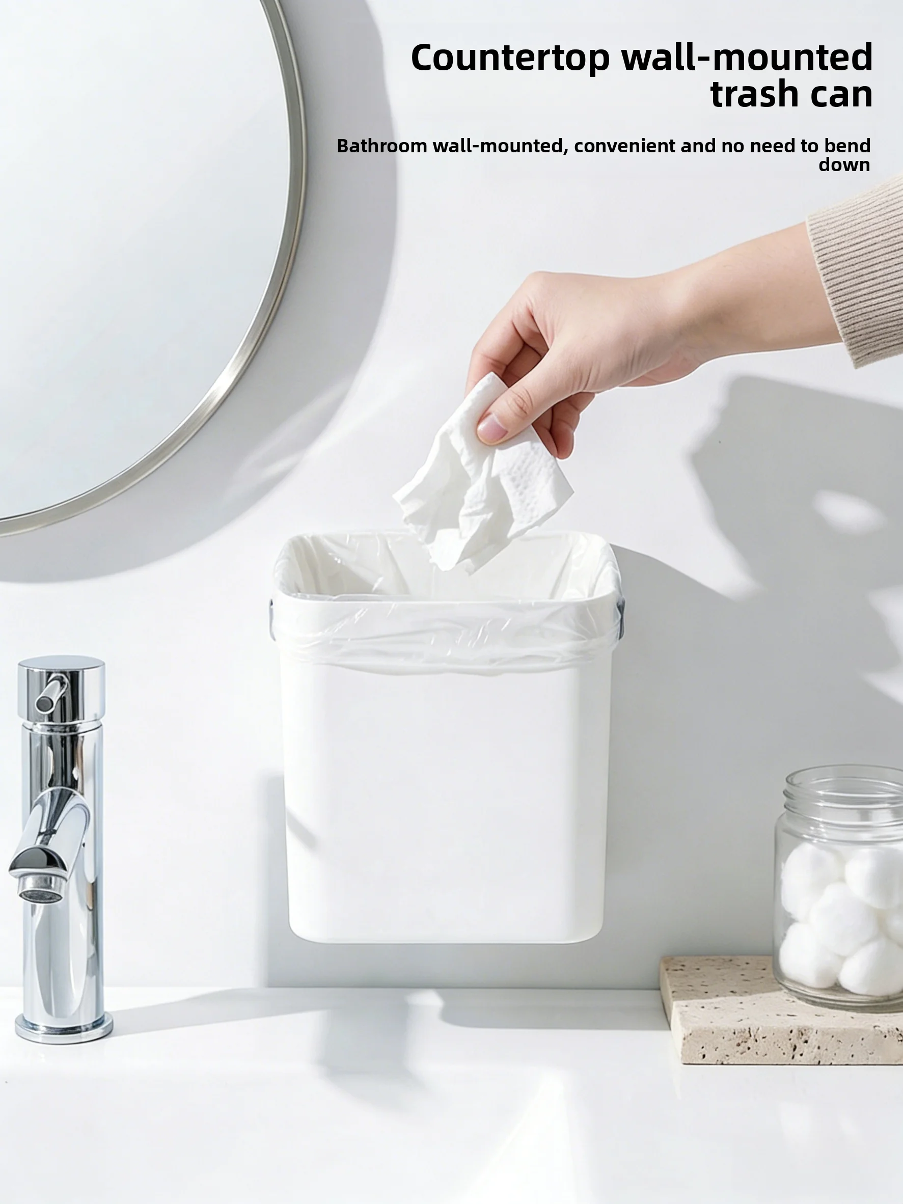 wall-mounted-minimalist-toilet-waste-bin-kitchen-bathroom-hanging-under-sink-storage-bin-home-use-plastic-square-bin-8l-capacity