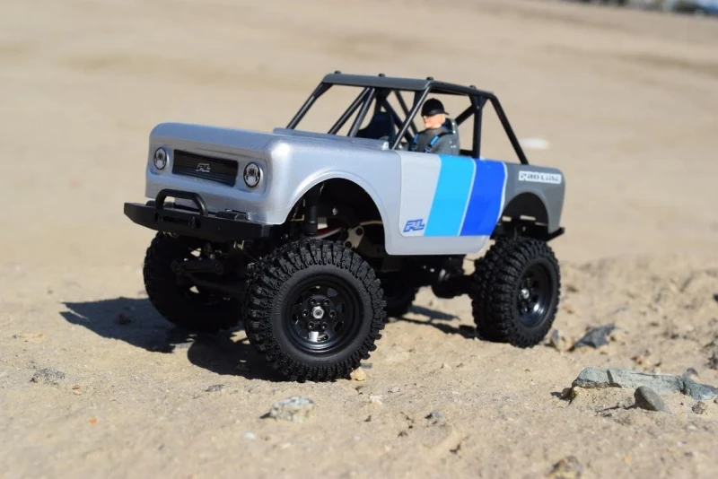 Rocha Lox Micro Comp Pneus, Caminhão De Crawler RC, Cub1 Capo, FMS chervolet k10 trx4m, Ford Bronco Peças De Reposição, 1, 18 Escala, 1.0"