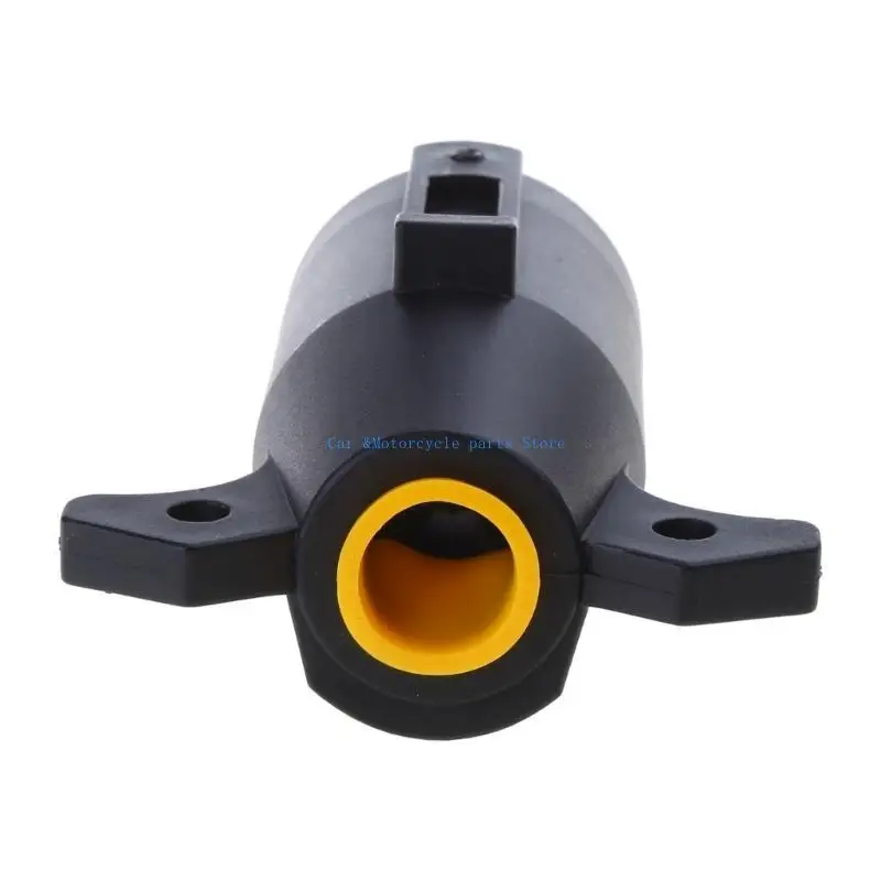 Y9UC 12V 7 Pin Trailer قابس كهربائي 7-Pole Wiring Connector محول أسود شاحنة التوصيل #5