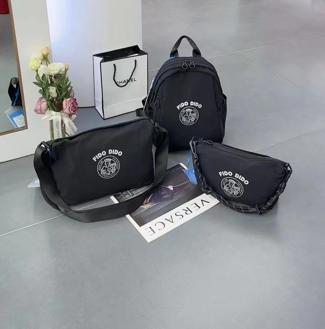 

FIDO DIDO New Crossbody Bag Packpack High-density Nylon Waterproof Wear-resistant Casual Versatile Official Genuine Men WomenBag