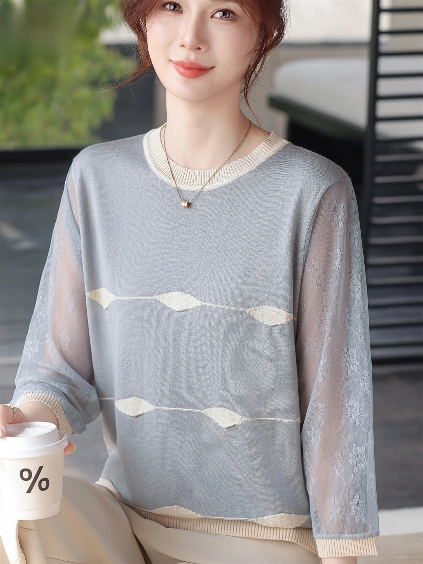 Kaos Tanpa Lengan Rajutan Moti - Women Fashion Over 60 ulasan dan harga