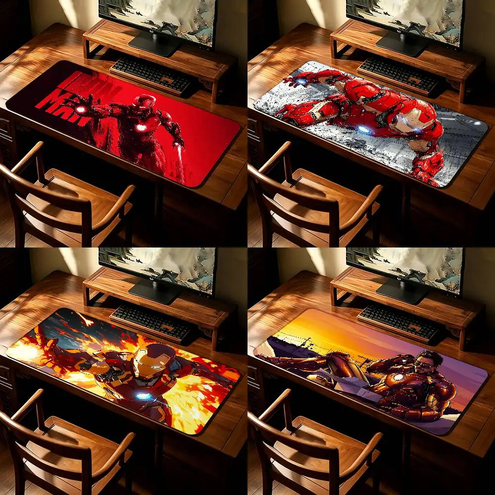 Cool I-Iron Man Tapis de souris classique, tapis d'ordinateur, tapis de bureau, tapis de clavier pour ordinateur portable, grand tapis de souris paysage pour bureau