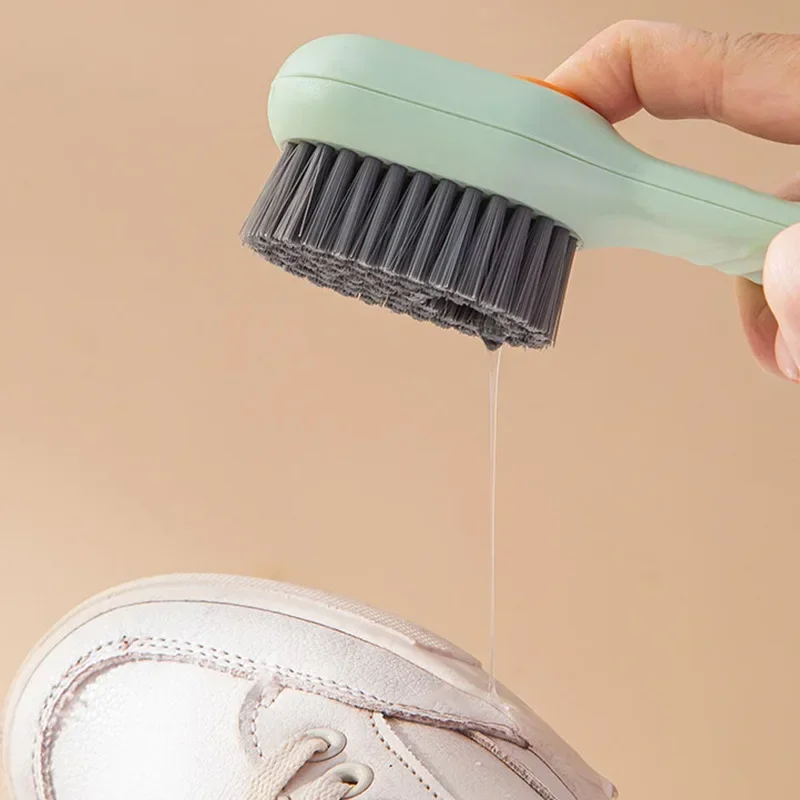 1/2pcs Automatic Liquid Adding Shoes Brush Multifunction Cleaning Laundry Scrub Shoes Clean Brush Soft Bristle Hydraulic Brushes