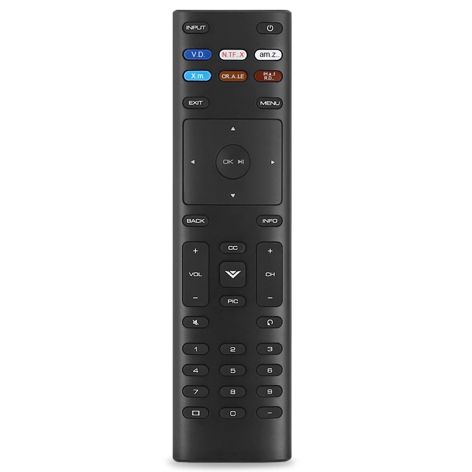 New Remote Control XRT136 for Vizio Lcd TV D24f-F1 D43f-F1 D50f-F1 E43-E2 E60-E3 E75-E1 M65-E0 M75-E1 M70-E3 With App Shortcuts