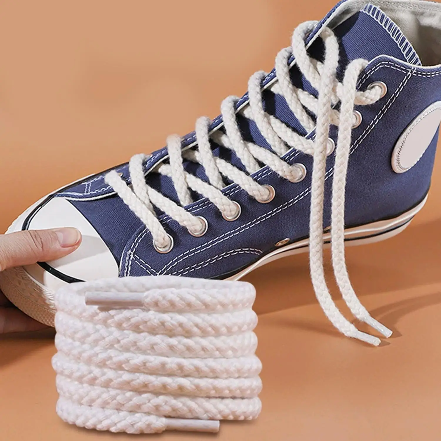 

Casual Sport Shoelaces For Sneakers 140/160CM Bold Shoes Laces Cotton Weave Shoelace Laces For Shoe Men Women Trend Shoestring