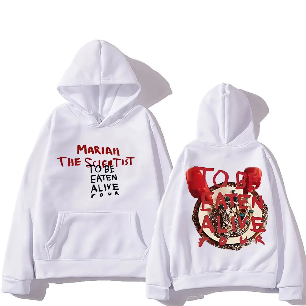 Mariah The Scientist Hooded for Autumn/Winter Gothic Fleece Sweatshirts Long-sleeved Hip Hop Punk Clothes Ropa Mujer Soft Hoody