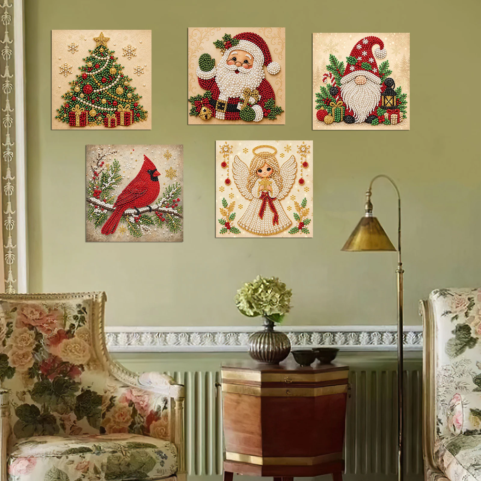 20x20cm DIY Christmas Pearl Di - Art Craft For Christmas recension och pris