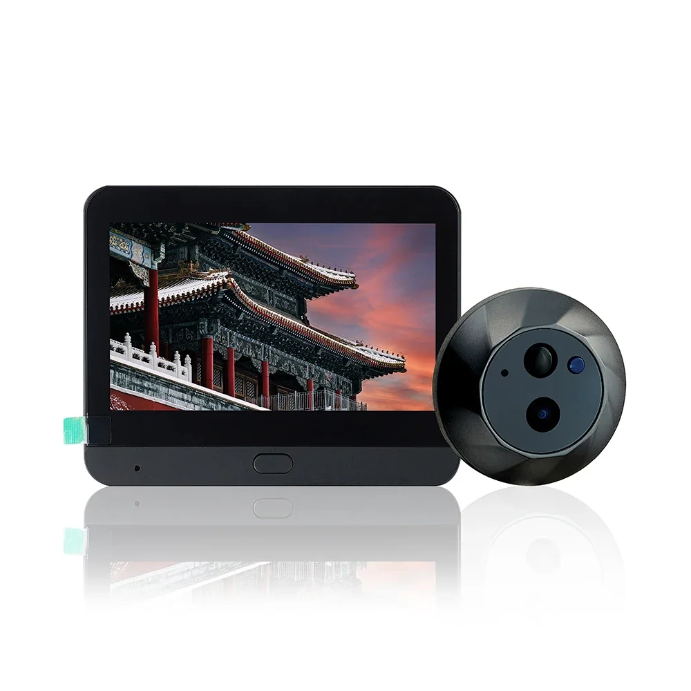 4.3-inch IPS LCD Visual Home Outdoor Camera WiFi Hidden Electronic Cat Eye Peephole Night Vision 1080P Digital Door Detector