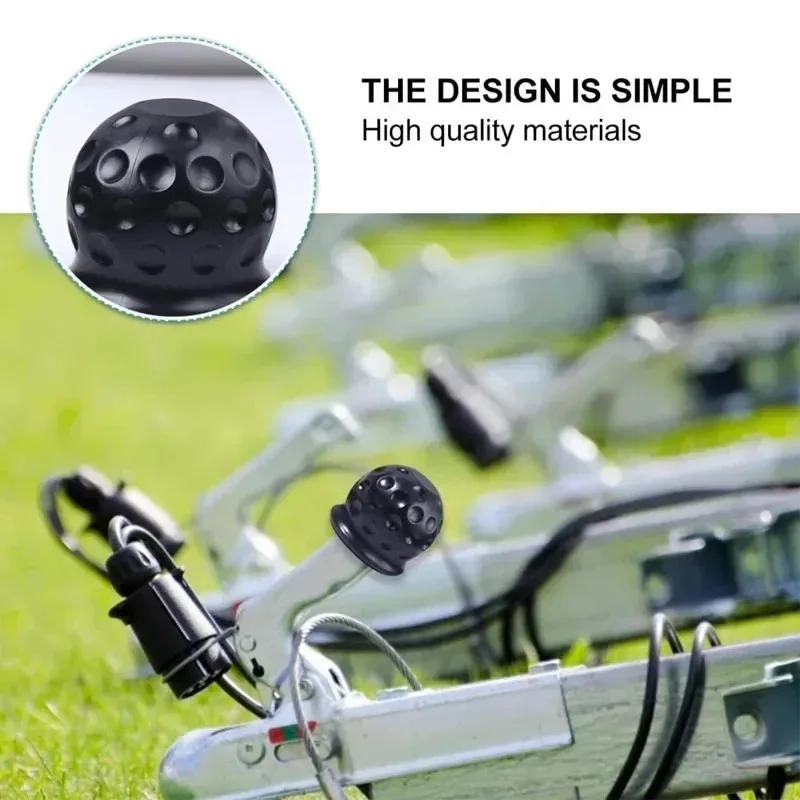 Universal 50mm Tow Ball Cover Rubber Trailer Hitch Ball Cap Protector for Caravan RV Boat Trailer Accessories