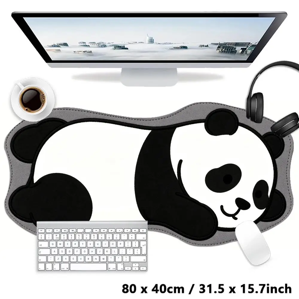 Cute Cartoon Panda Playmat Mouse Pads Brings Joyful Touch For Games Bedroom Learning And Daily Keyboard Accessories Setup