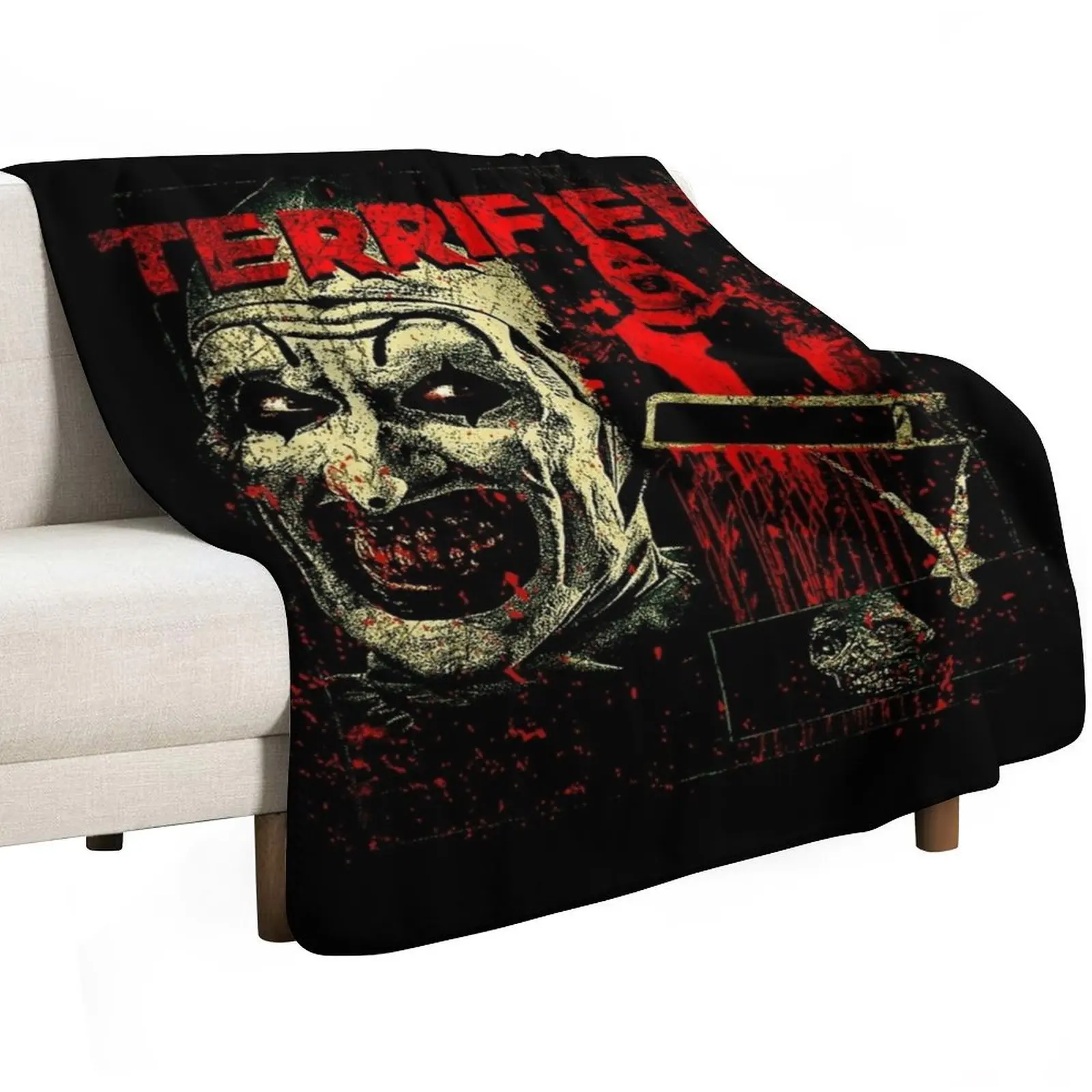 Terrifier Chilling Clown Horror Flick Throw Blanket bed plaid Picnic halloween Decorative Beds Blankets For Bed Cute Blankets