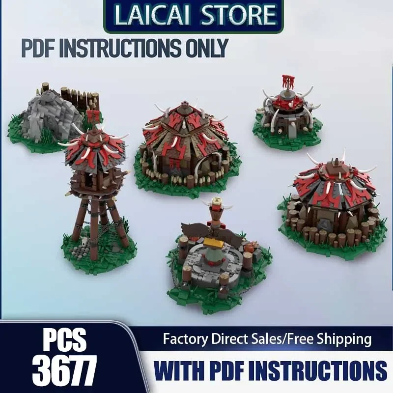 

Модель замка Moc Building Bricks WOW Fantasy Orc's (Horde) Bundle Model Building Technology Модульный блок DIY Игрушка Праздничные подарки