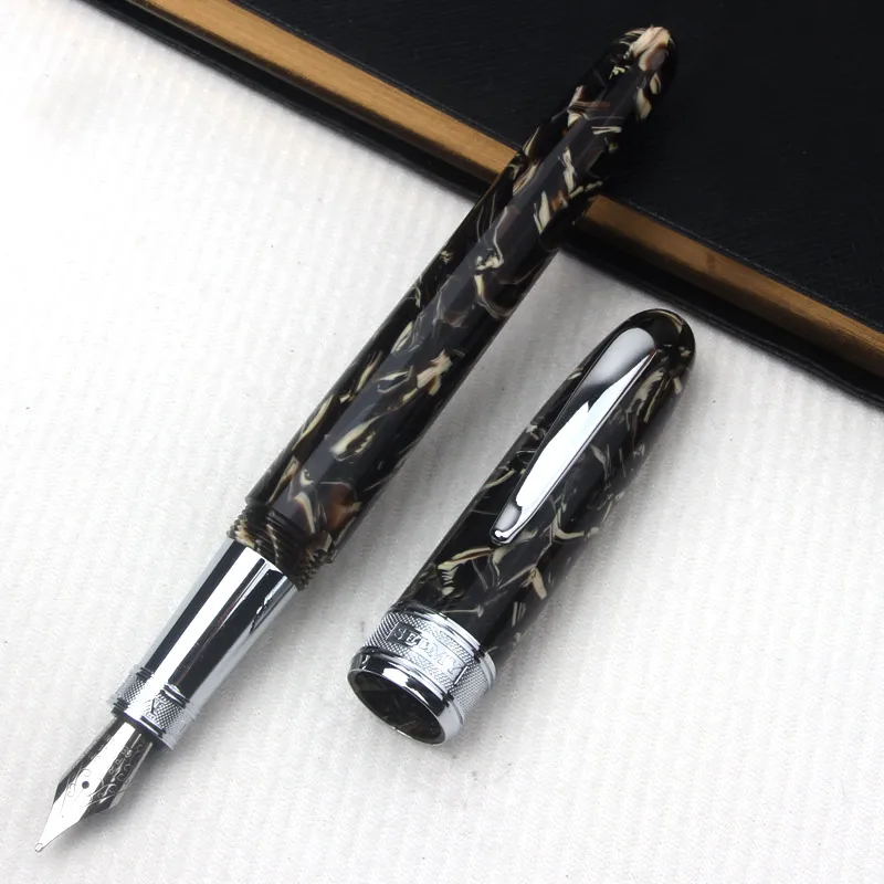 

Special Collection Vibrant Marbled Resin Fountain Pens High Quality Blue Red Green Multi Color Polished Trim Ultra Smooth Flow