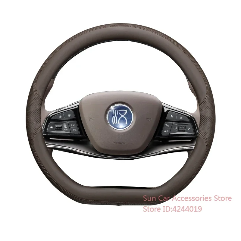 

For BYD Han EV Tang DMI Frigate 07 Song Prodmi Plus Car Non-slip Steering Wheel Cover Leather Accesorios Para Auto