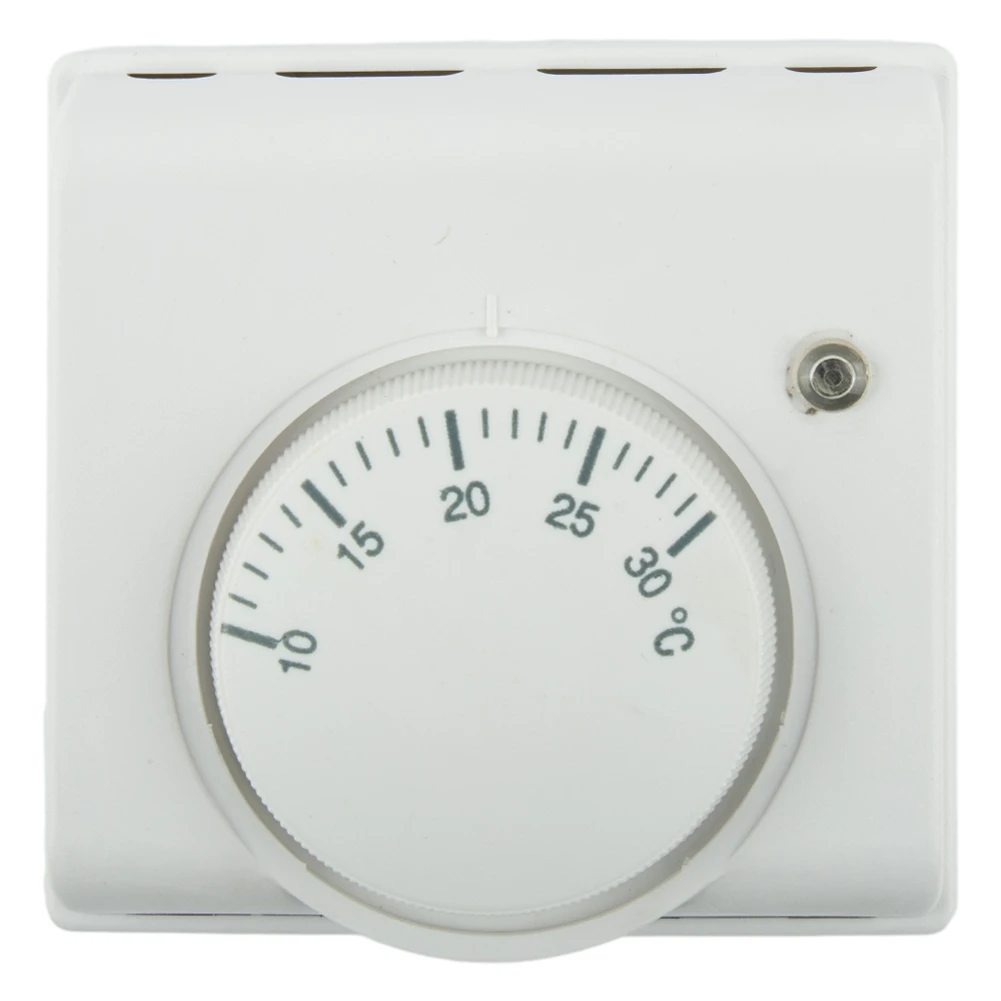 Temperature Switch Thermostat L83 X H83 X T31mm Room Temperature Controller White 2-wire 220V AC ABS For Hotel Restaurant