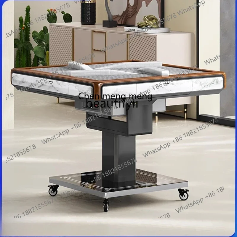 

D178 Y Ultra-thin cyclone roller coaster mahjong machine dining table dual-purpose folding mahjong table