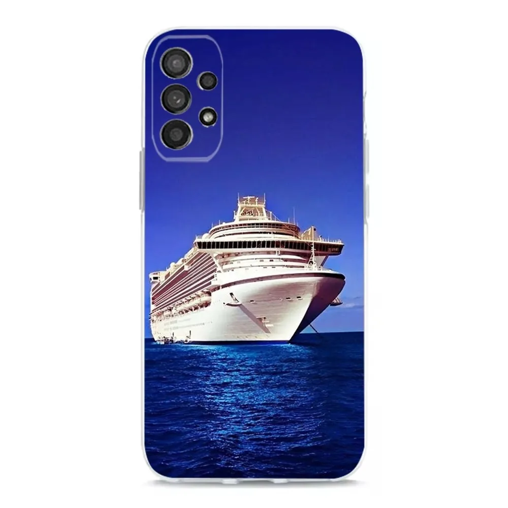 Luxury Cruise Ship Phone Case For Samsung Galaxy A71,70,52,40,51,31,A50,21S,30S,Note20ultra Transparent Cover