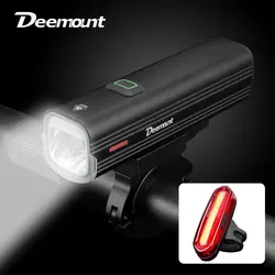 Deemount EOS520 Bicycle Headlight 1000Lm 4800mAH Side Red Light Power Bank Aluminum Housing Type-C Charge Sturdy Alloy Bracket