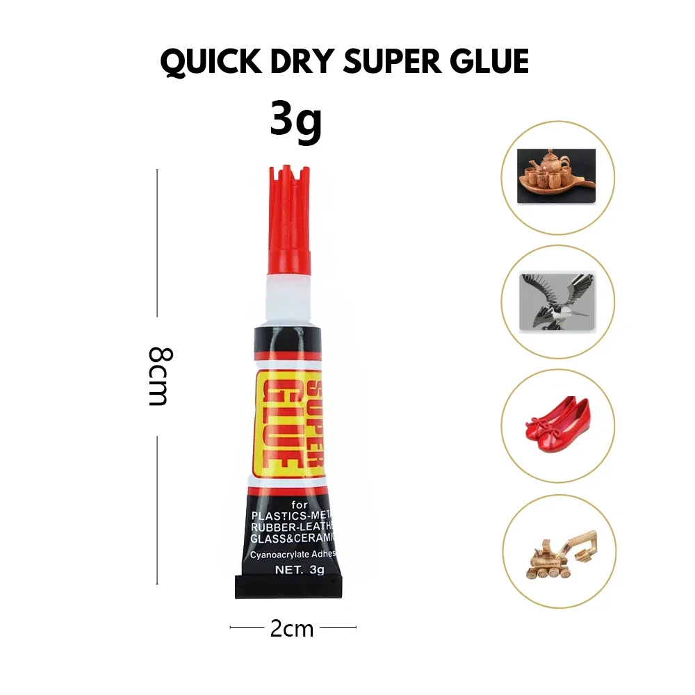 Glue Super Liquid Universal Stationery Shop Instant Strong Adhesive 502 Cyanoacrylate Shoe Repair Glue Adhesives Sealers Home