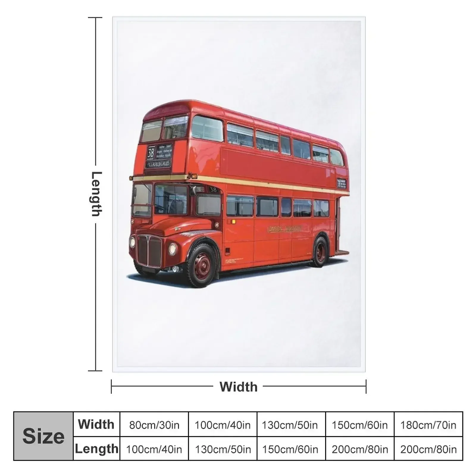 London Bus Throw Blanket Sofas anime Winter beds For Decorative Sofa Blankets