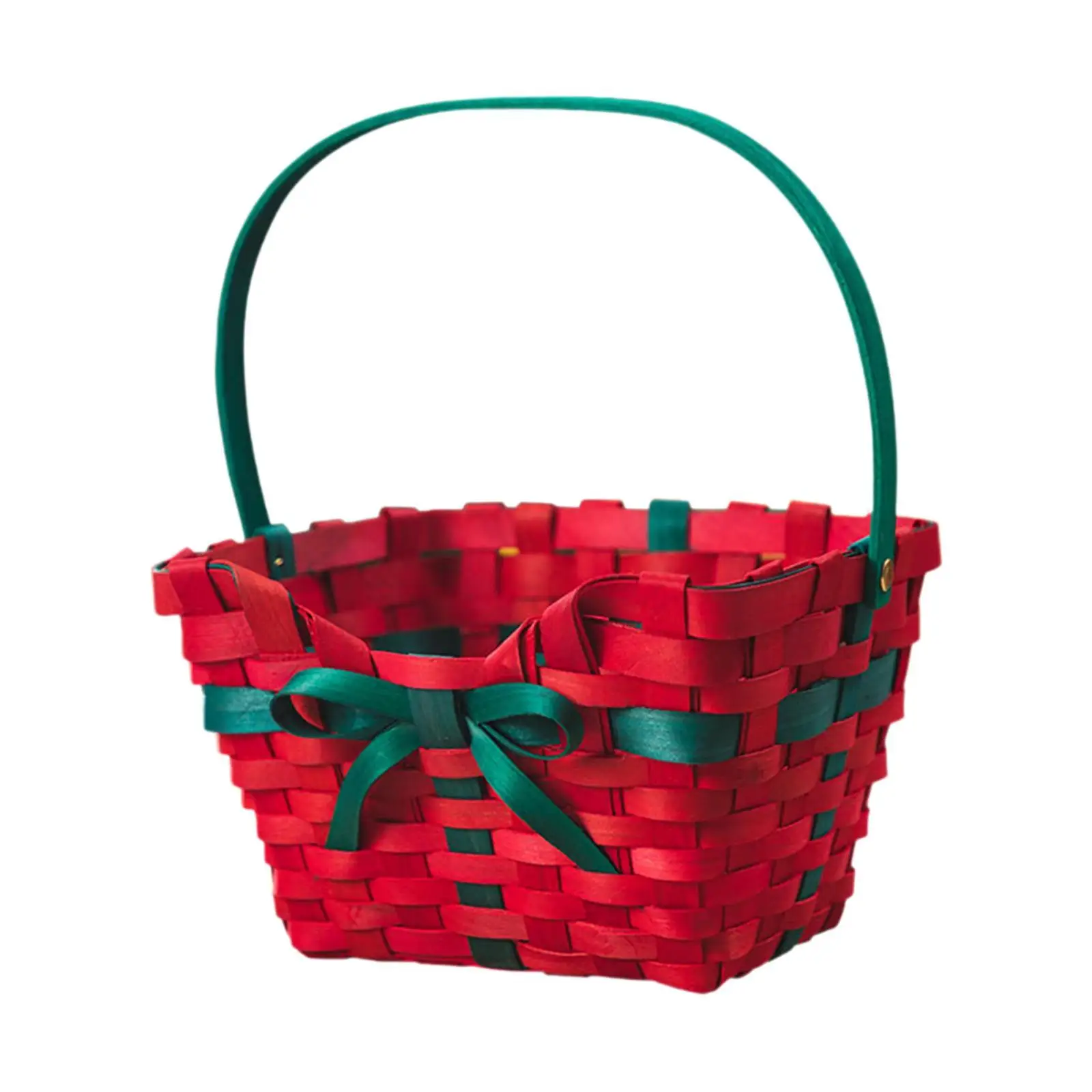 Christmas Gift Basket Multipurpose with Bow Ornament Party Favor Basket