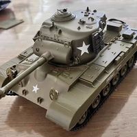 1/30 Henglong Rc Tanks,Sherman Vs Pershing Infrared Battle Tanks 2.4ghz Rc Battling Panzer Remote Control Us Model Tank