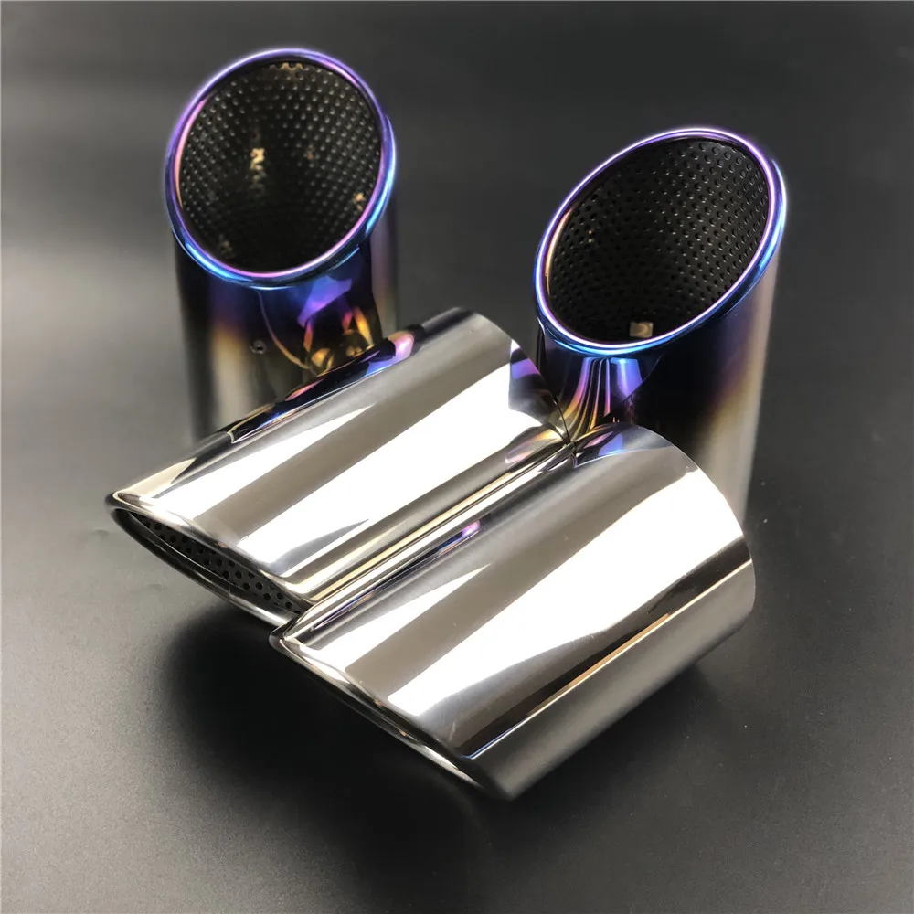 1Pair For AUDI Q7 4L SQ7 TDI Quattro 2006 - 2016 Car Exhaust Pipe Muffler Tip Cover Chrome Stainless Steel AUTO Accessories